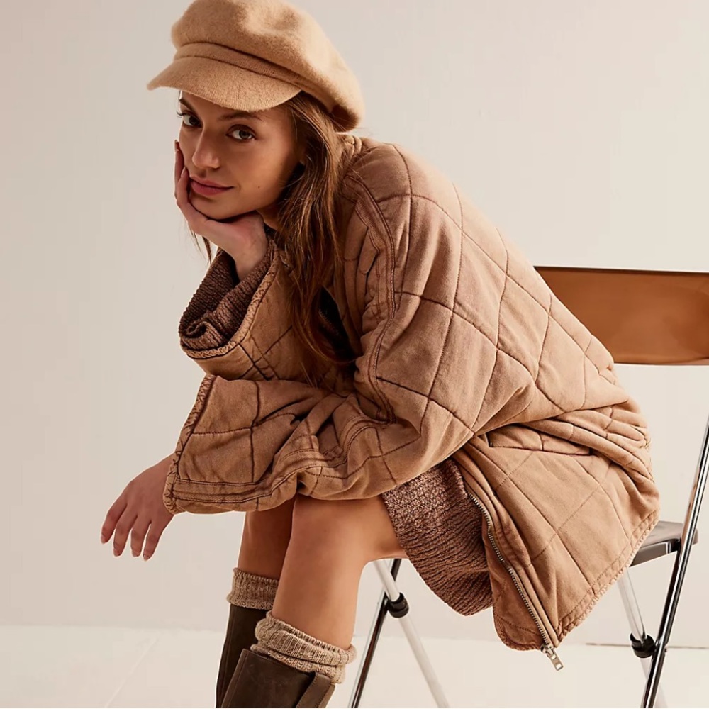 Free People Dolman Quilted Knit Jacket